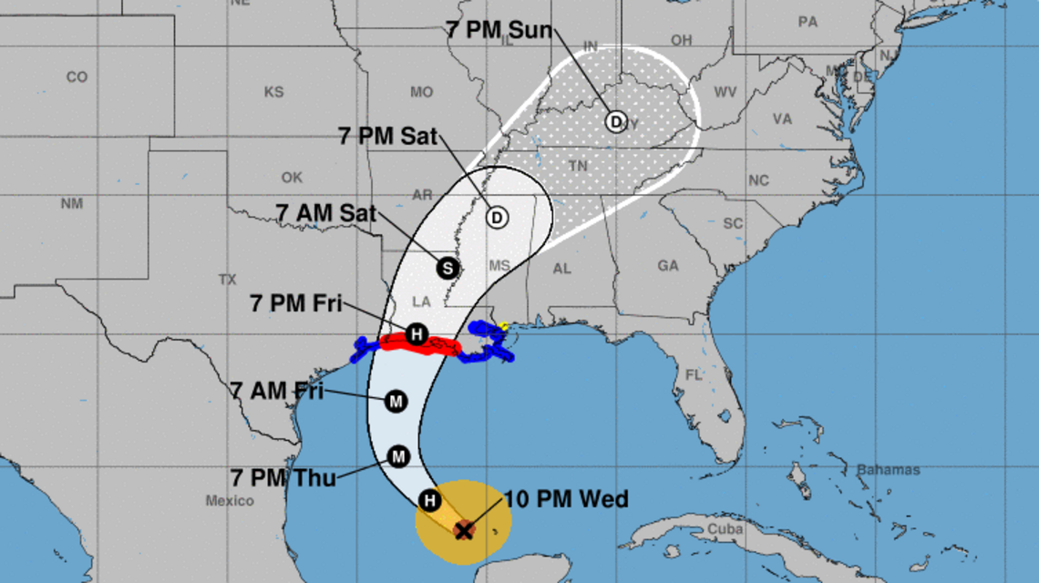 Storm surge warning for 2 MS Coast counties as Hurricane Delta expected to grow in size