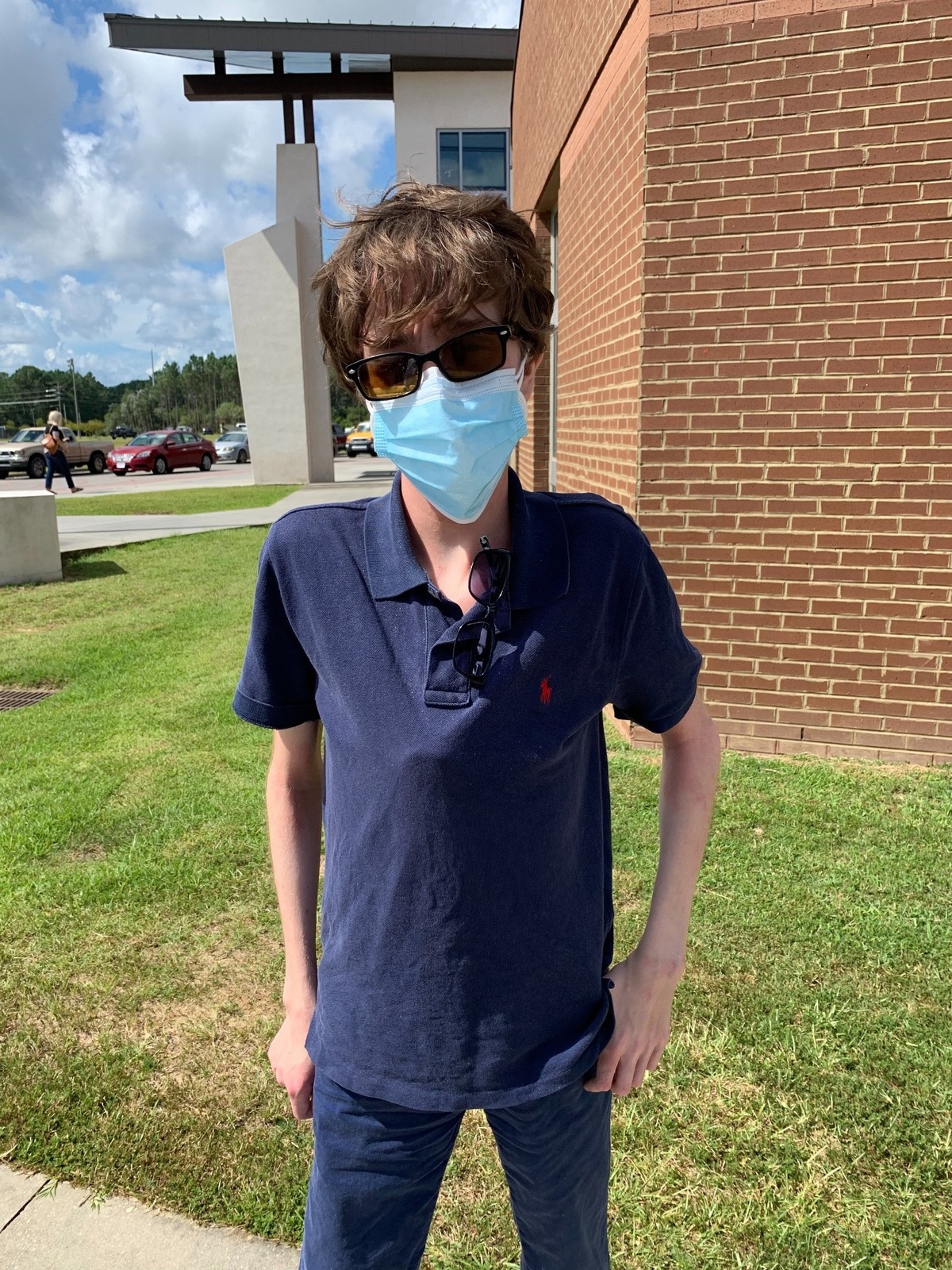 Dell Massey, a senior at St. Martin High School, met with school administrators to ask for a mask mandate. Masks remain optional in the district.