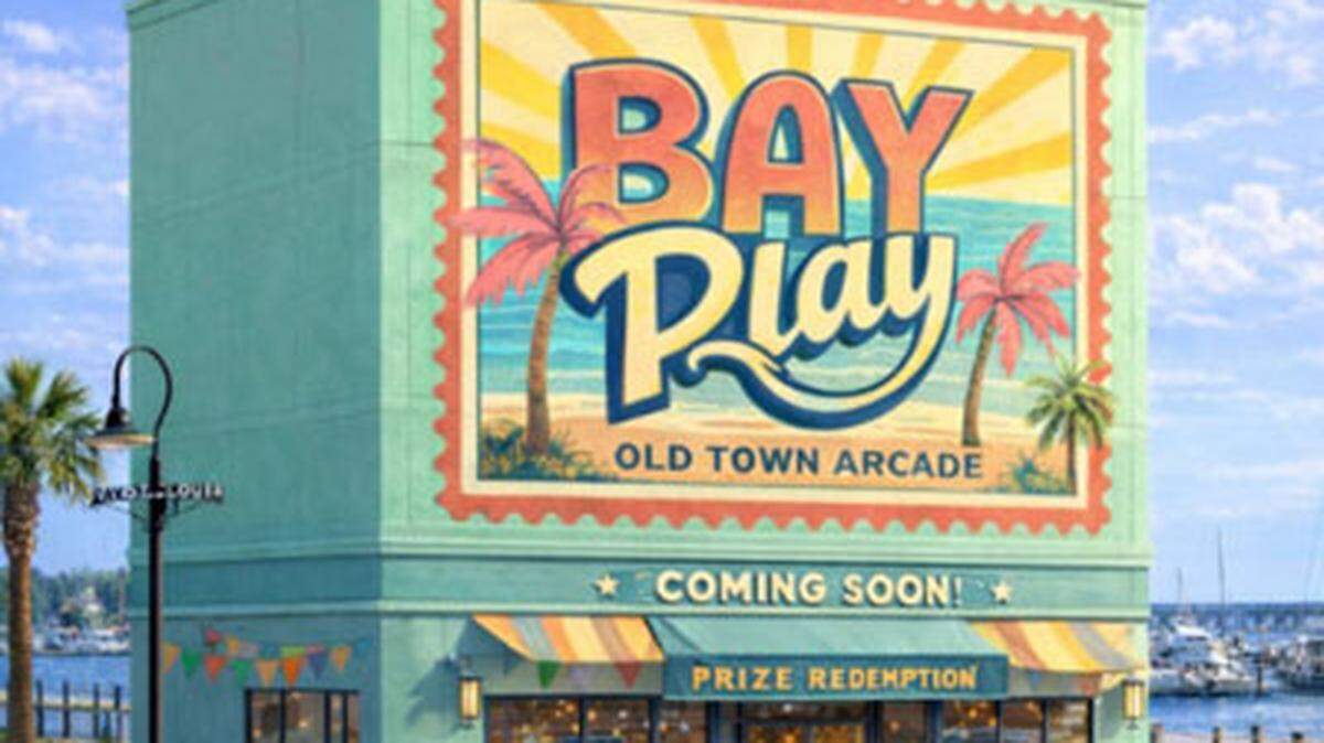 A rendering of Bay Play, a planned four-story arcade on Beach Boulevard in Bay St. Louis.