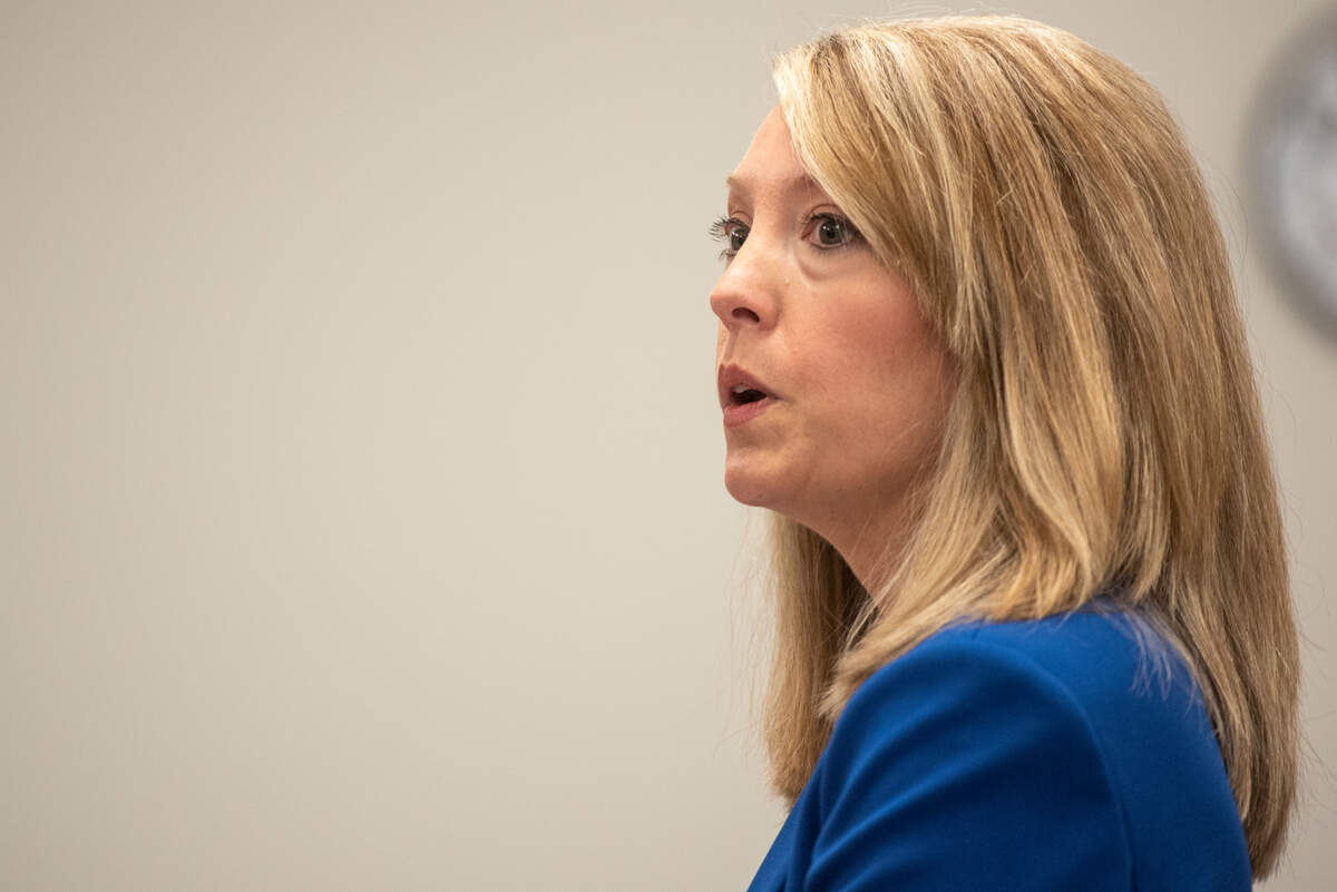 Wendy Bailey, the new head of the Mississippi Department of Mental Health, speaks to the Board of Supervisors during a meeting at the Harrison County Courthouse in Gulfport on Tuesday, July 20, 2021.