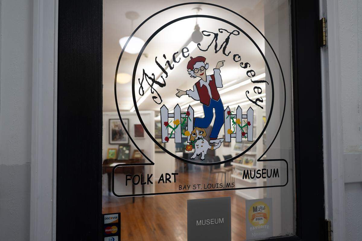 The entrance to the Alice Moseley Folk Art Museum in Bay St. Louis on Wednesday, Aug. 27, 2025.