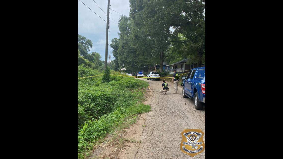 A LaGrange, Georgia man was shot by police after hitting his wife with a vehicle and dragging her down an embankment on Aug. 17, authorities said.