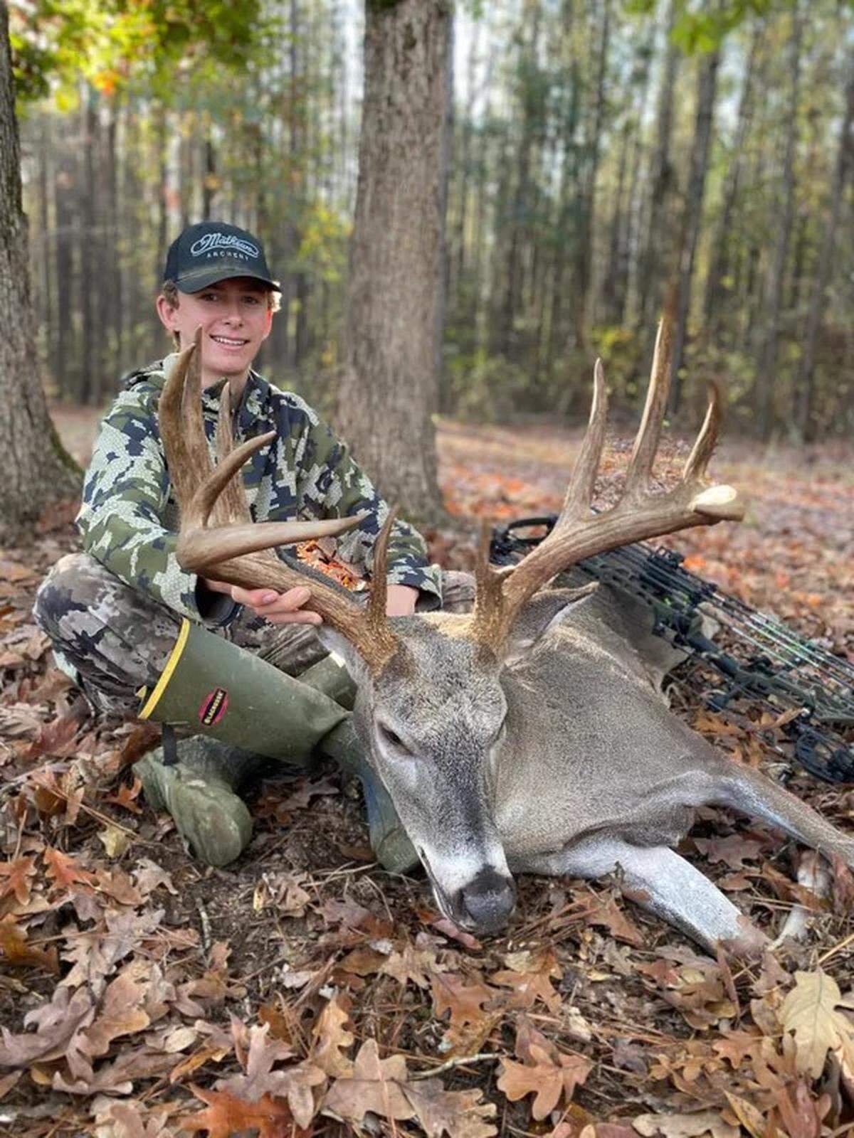 Walker Hilbun of Starkville harvested a 167-inch buck on Nov. 2 after watching it grow for two years.