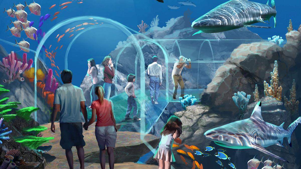 COURTESY OF PGAV DESTINATIONS 
 The proposed Mississippi Aquarium in downtown Gulfport is one of numerous big projects the city's urban renewal agency, the Gulfport Redevelopment Commission, is managing. PGAV Destinations of St. Louis, Mo. has submitted proposed designs for the aquarium, including the one shown.