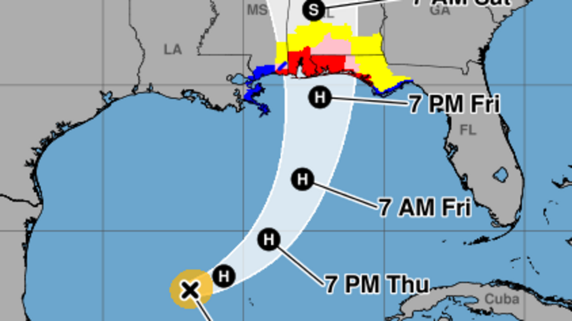 10 p.m.: First Tropical Storm Isaias warnings issued for South MS, including hurricane warning