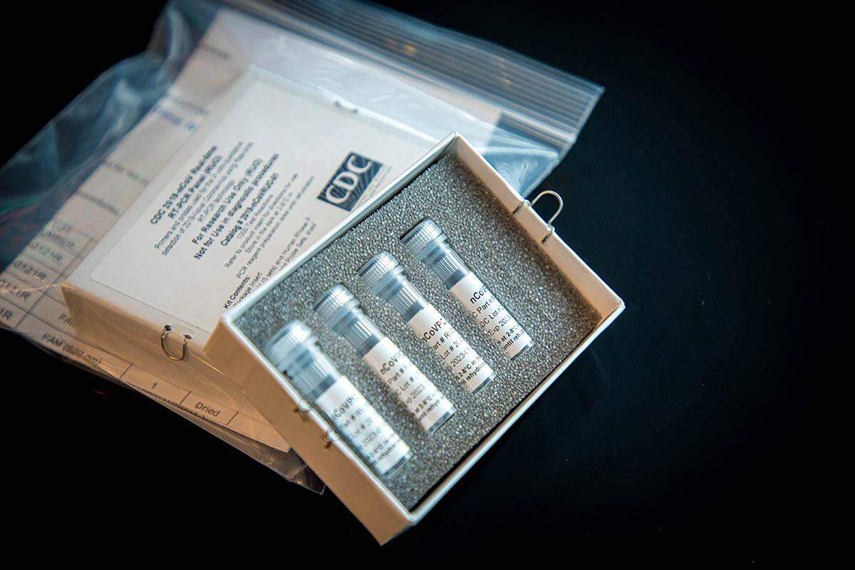 The CDC’s laboratory test kit for severe acute respiratory syndrome coronavirus 2 (SARS-CoV-2). CDC tests are provided to U.S. state and local public health laboratories, Department of Defense (DOD) laboratories and select international laboratories.