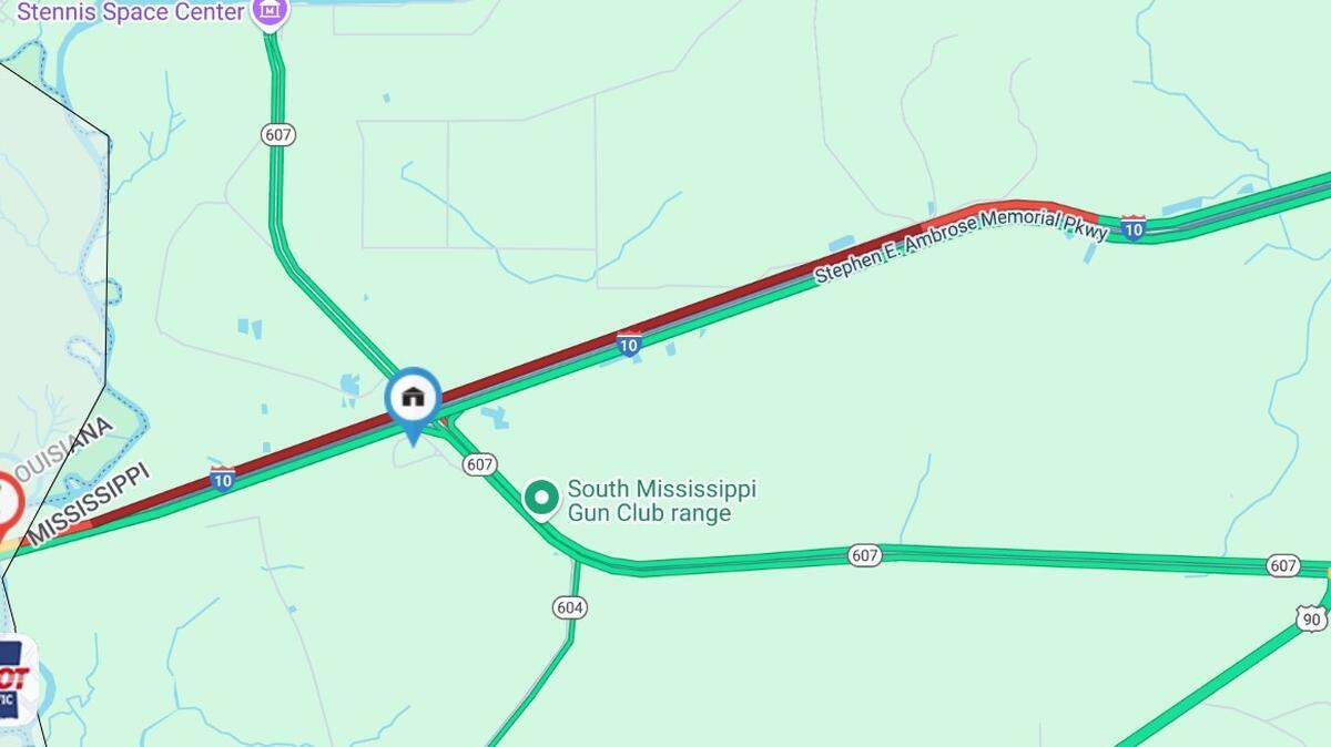 Multiple crashes are causing significant delays for I-10 westbound drivers near the Louisiana state line.