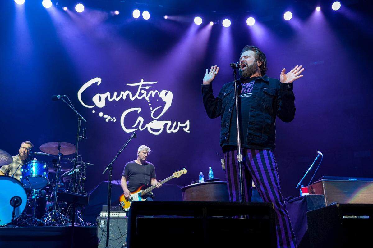 Adam Duritz of Counting Crows performs ahead of Santana at the Moody Center on Sunday, Aug. 18, 2024 in Austin.