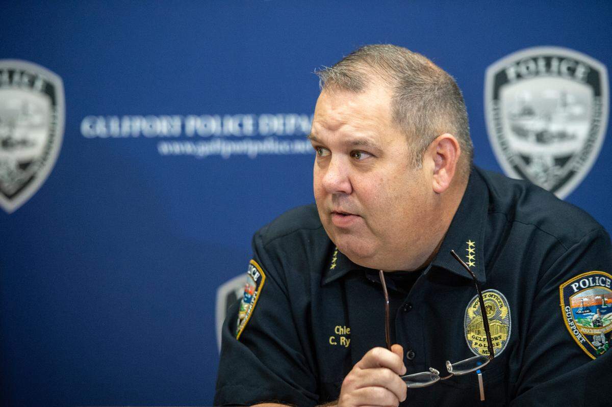 Gulfport Police Chief Chris Ryle encourages those with information on a shooting that occured at a New Years’ Eve house party to contact the Gulfport police department during a press conference at the Gulfport Police Department on Saturday, Jan. 1, 2021.