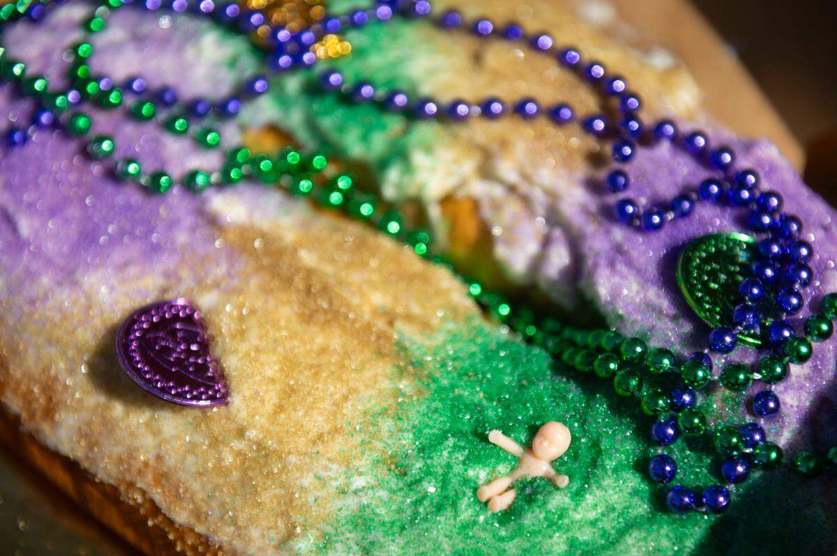 A Loblolly Bakery king cake in Gulfport on Friday, Feb. 7, 2025.