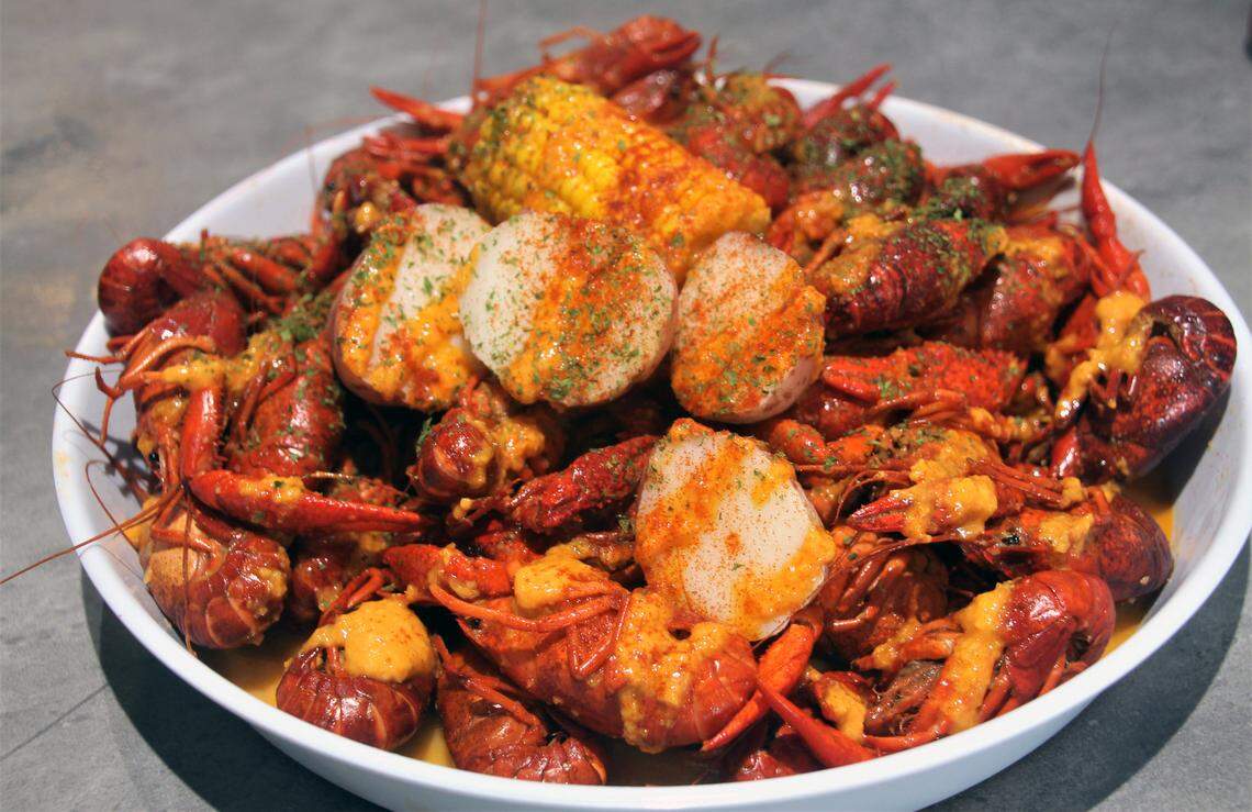 The spicy crawfish at Fresh Vietnamese Bistro and Tea House in D’Iberville.