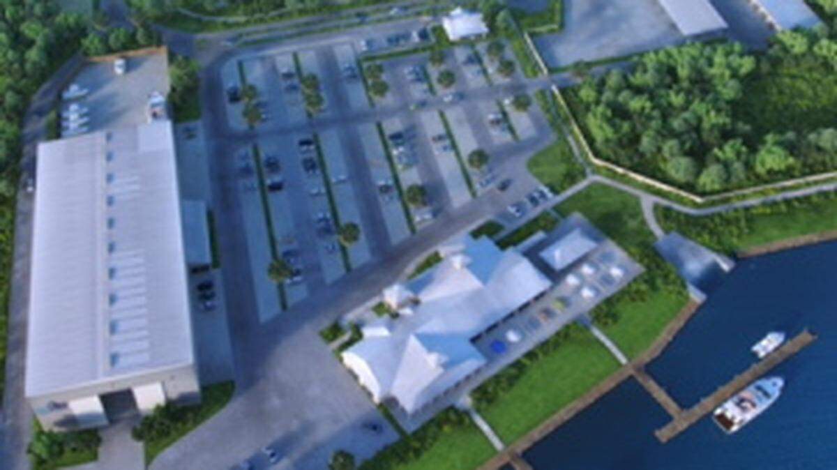 RENDERING COURTESEY OF JOHN DANE 
 Lake Gulfport RV Resort and Marina, top, is planned for a fall opening. The Dock Bar & Grill and Seaway Marine Center are pictured on the waterfront.