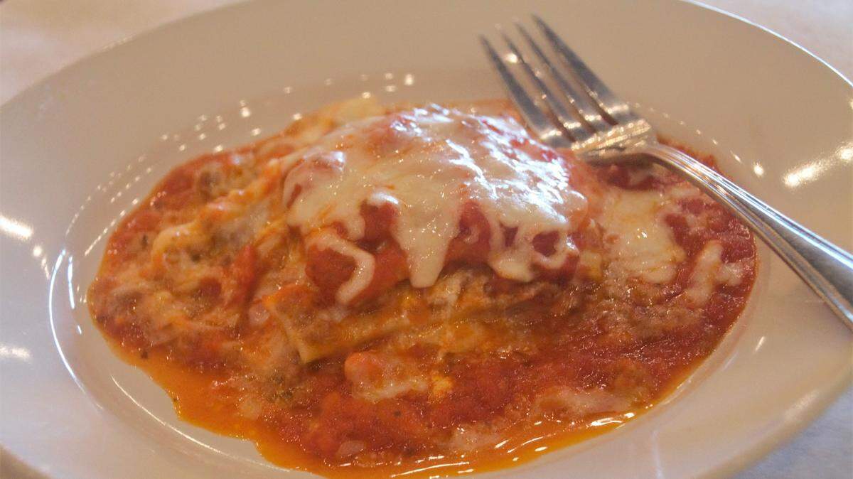 The lasagna at Italian Bistro in Pascagoula.