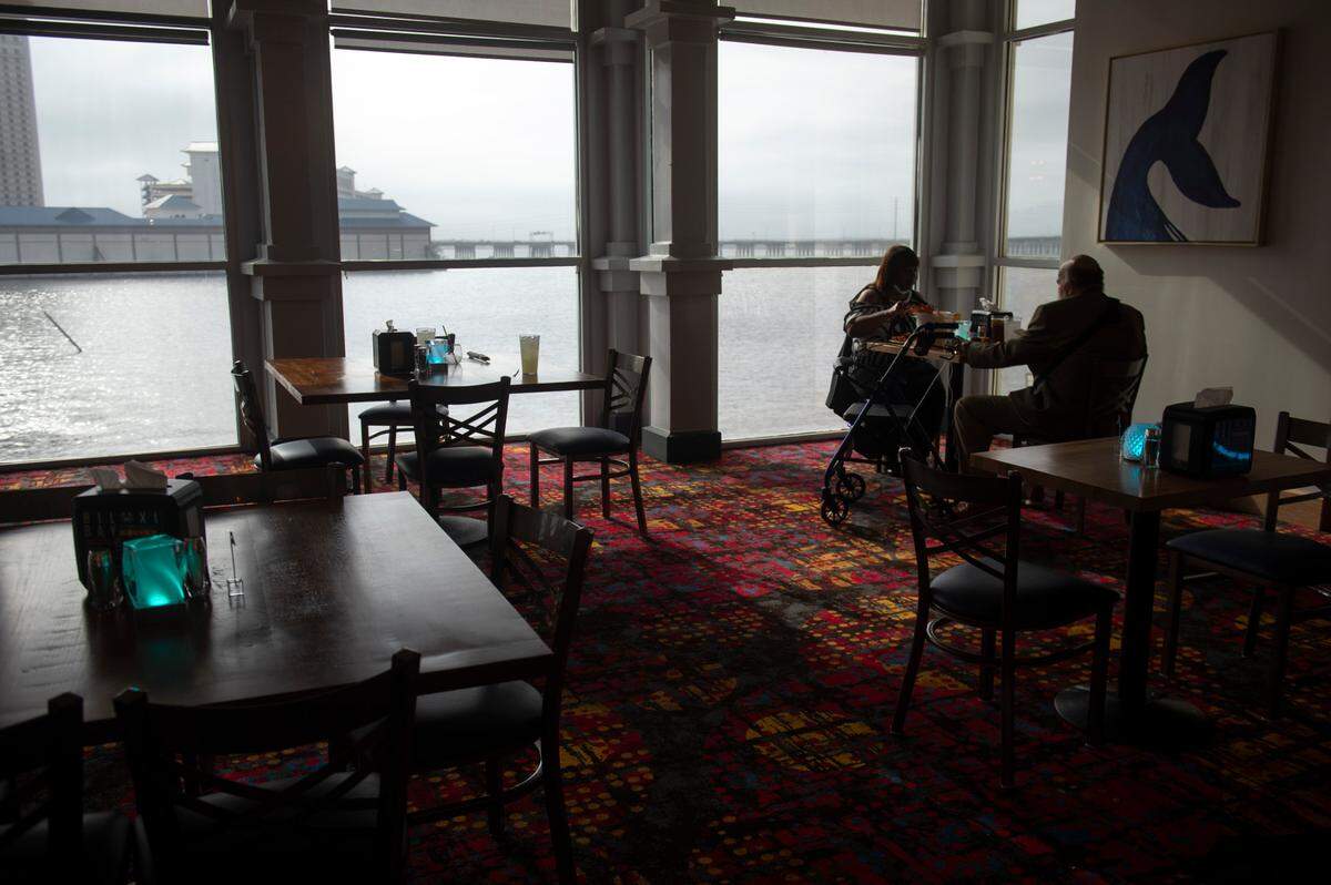 The seating area at Boomtown Casino’s new buffet, the Biloxi Bay Buffet, on Thursday, April 3, 2025.