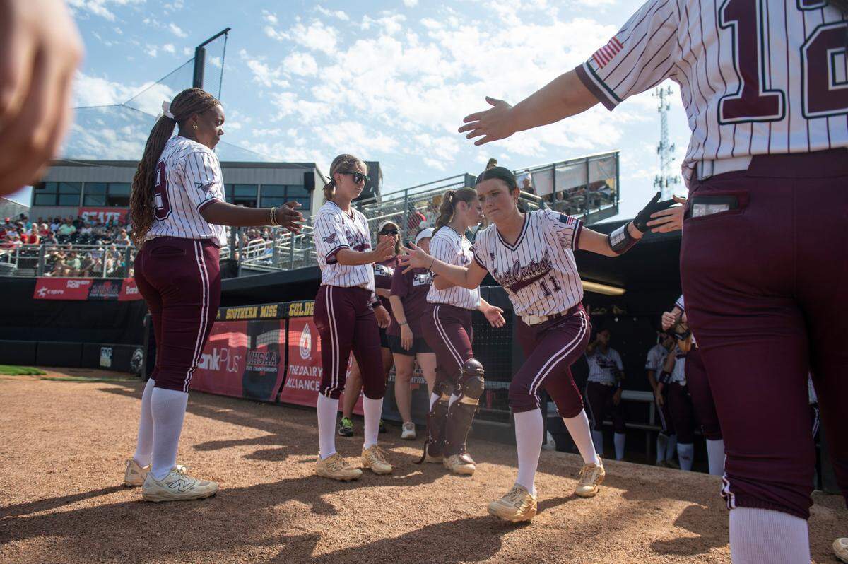 East Central players are introduced for the MHSAA 5A Softball Championship at USM Softball Complex in Hattiesburg on Wednesday, May 14, 2025.