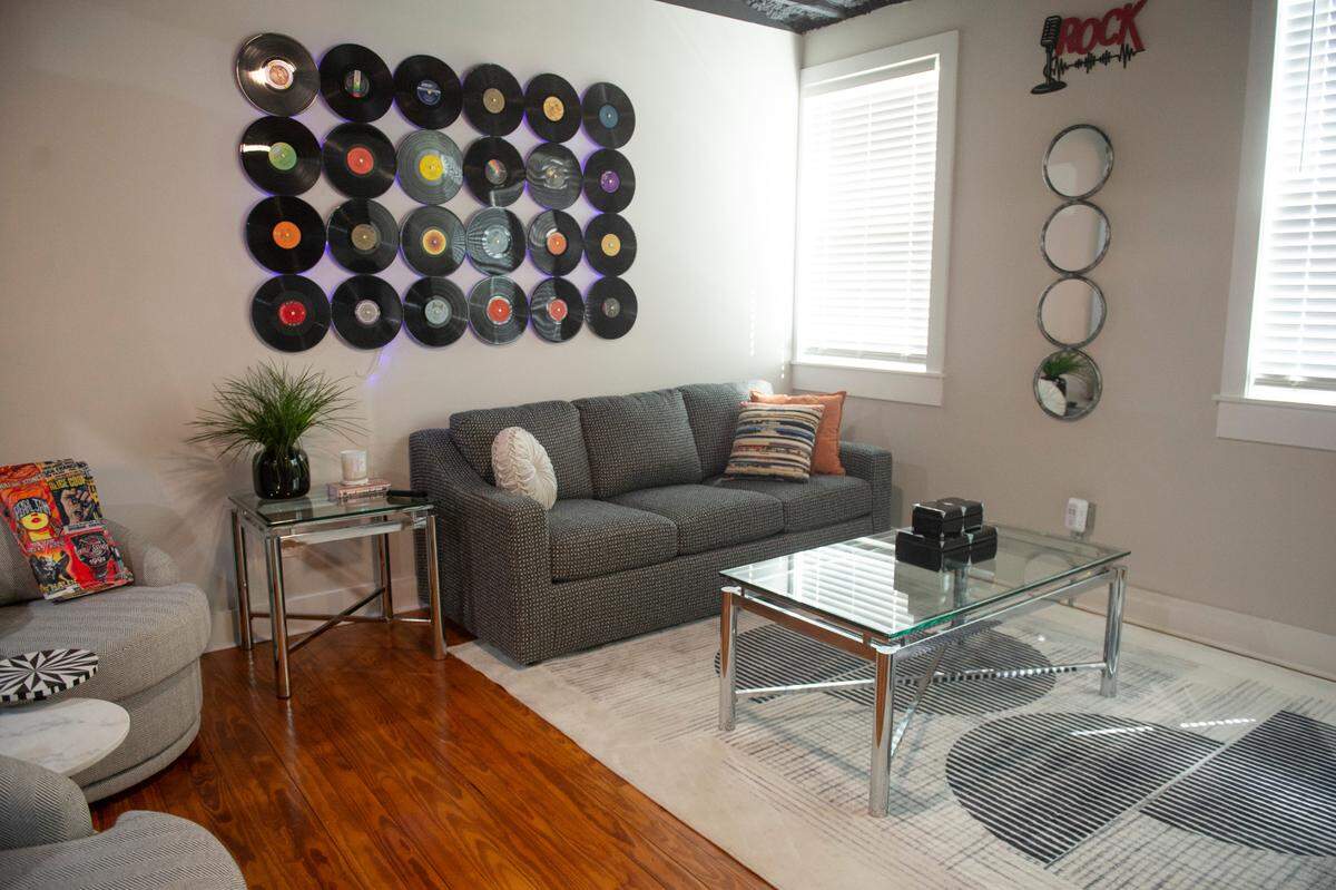 The Saint Vitus suite at The Sanctuary in Biloxi on Wednesday, April 16, 2025. Aside from being a music venue The Sanctuary boasts several themed hotel suites.
