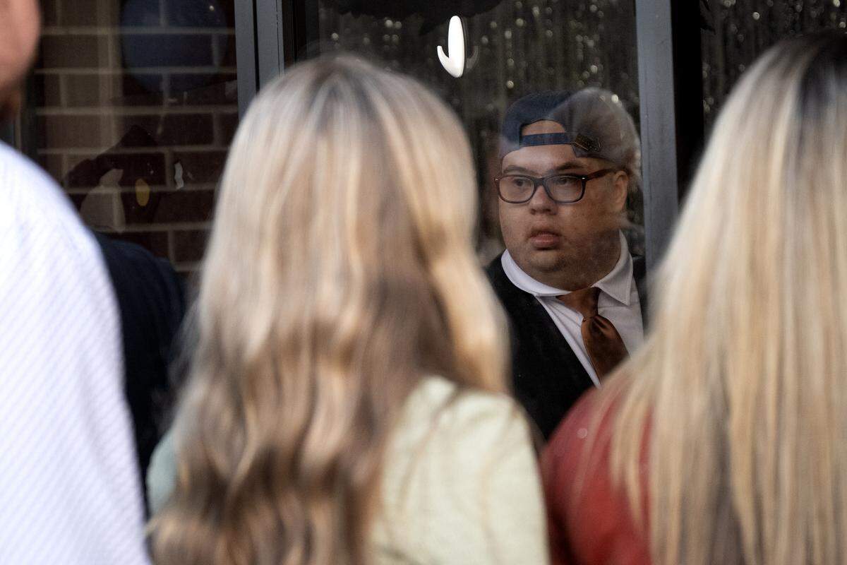 Jesse Sebring watches on as people arrive for Night to Shine at Woolmarket Baptist Church on Friday, Feb. 13, 2026.