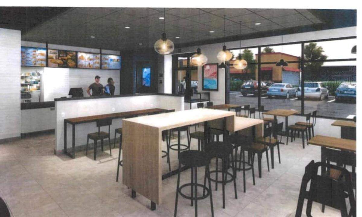 This rendering shows the interior of the new Taco Bell fast food restaurant in Diamondhead.
