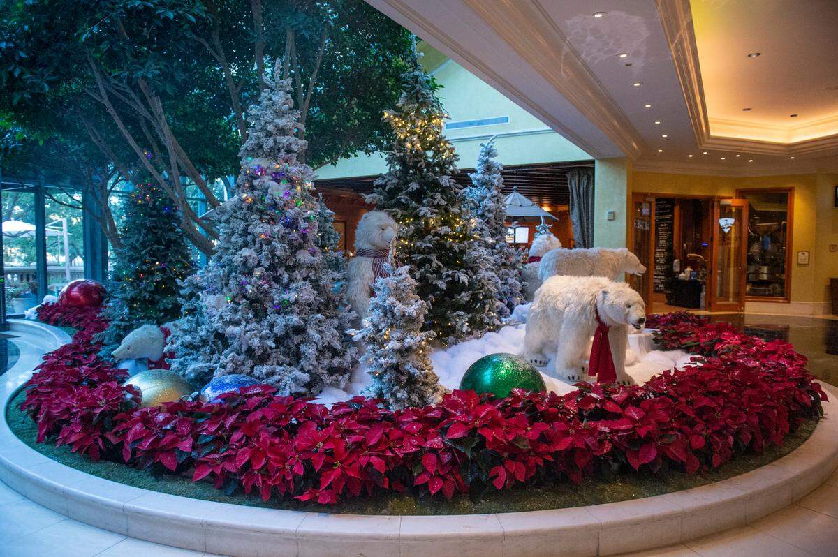 Along with a special meal, those who dine at the Beau Rivage Resort and Casino in Biloxi get to experience the beautiful Christmas displays.