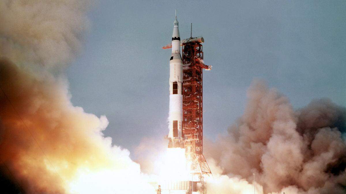 Apollo 13 with Biloxi astronaut Fred Haise aboard lifts off from Florida on April 11, 1970. 