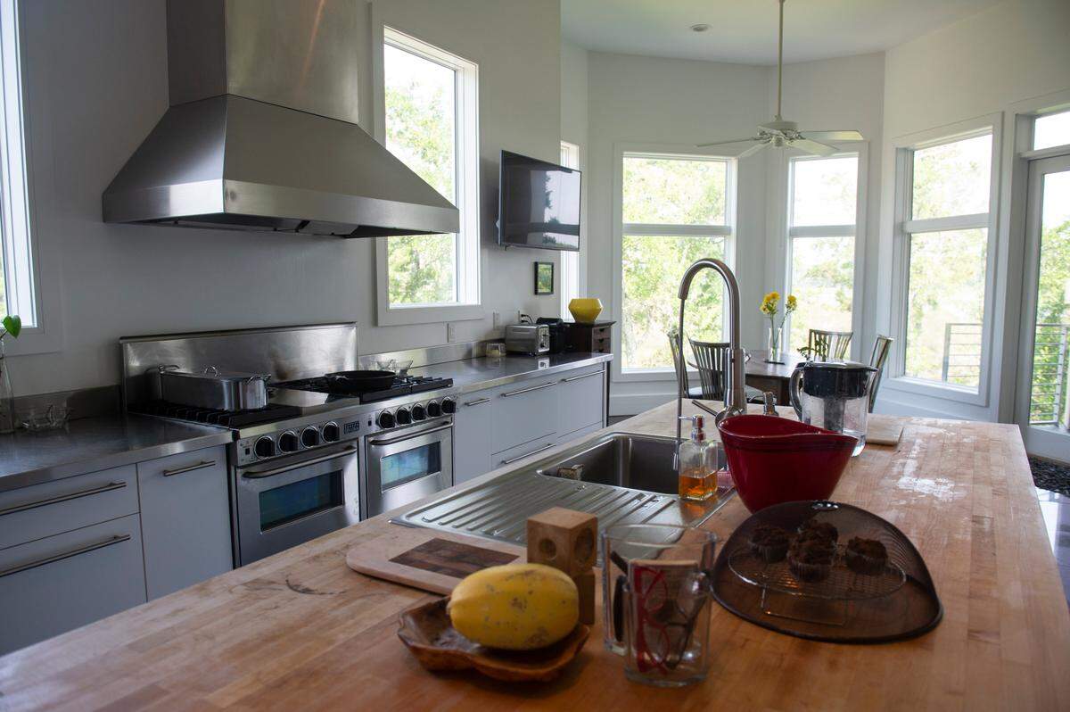The kitchen inside a house for sale off of Rue Rivage in Ocean Springs on Friday, June 9, 2023.