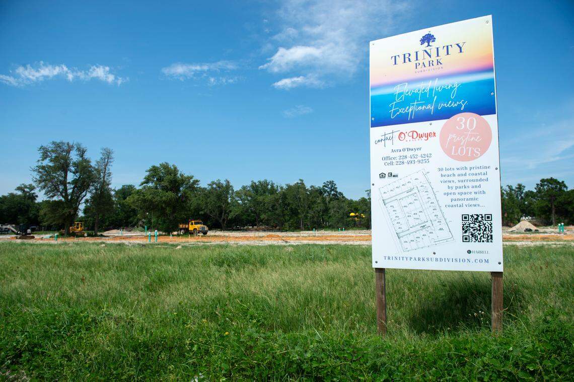 The future site of Trinity Park, a subdivision with ocean views, in Pass Christian. Some of the lots have already been sold and will each be built to the buyer’s preferences.