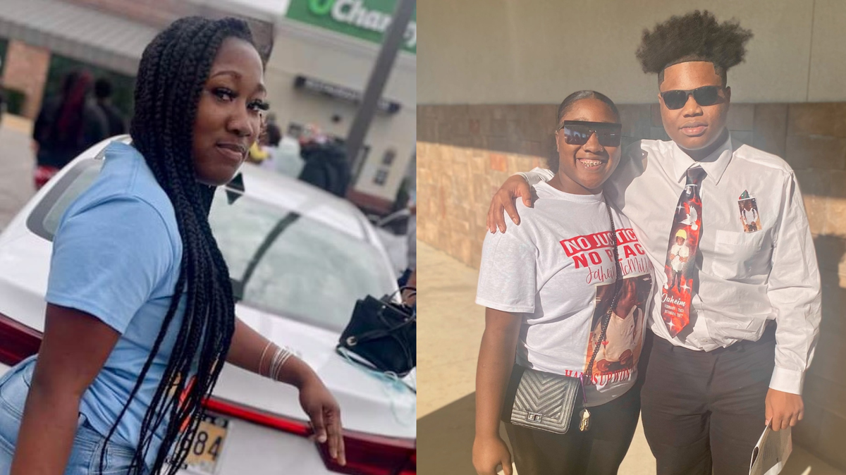 Alexis McLaurin, pictured in the photo on the right with her best friend Sarahdrick Mitchell, was killed by a gunshot in Gulfport. Two 15-year-old boys have been charged with manslaughter in her killing.