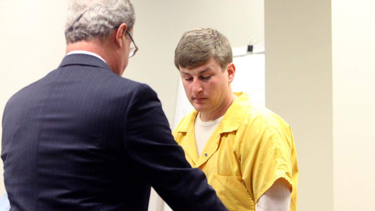 TIM ISBELL/SUN HERALD 
 Nathan McCrory arrives for his preliminary hearing in Pascagoula, Monday, May 9, 2016.