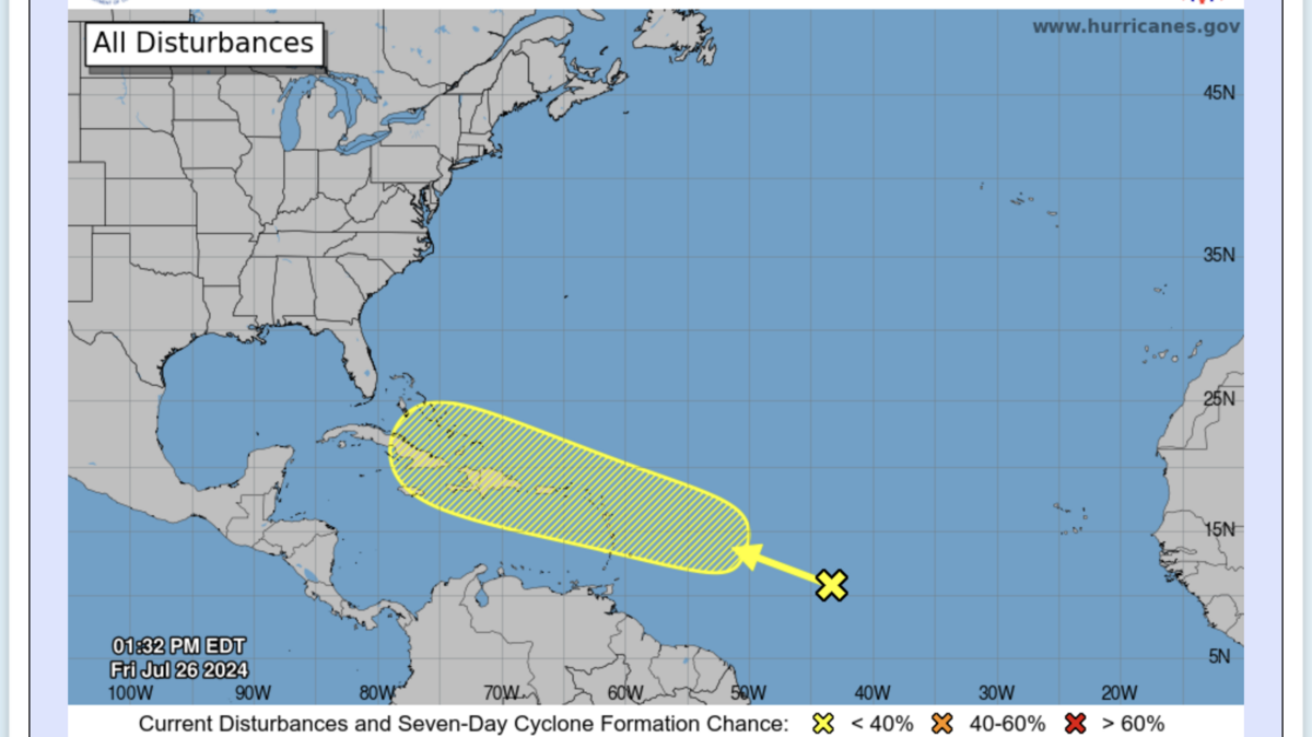 The National Hurricane Center posted this tropical update Friday afternoon, showing an end to the lull in hurricane season as historical peak activity nears.