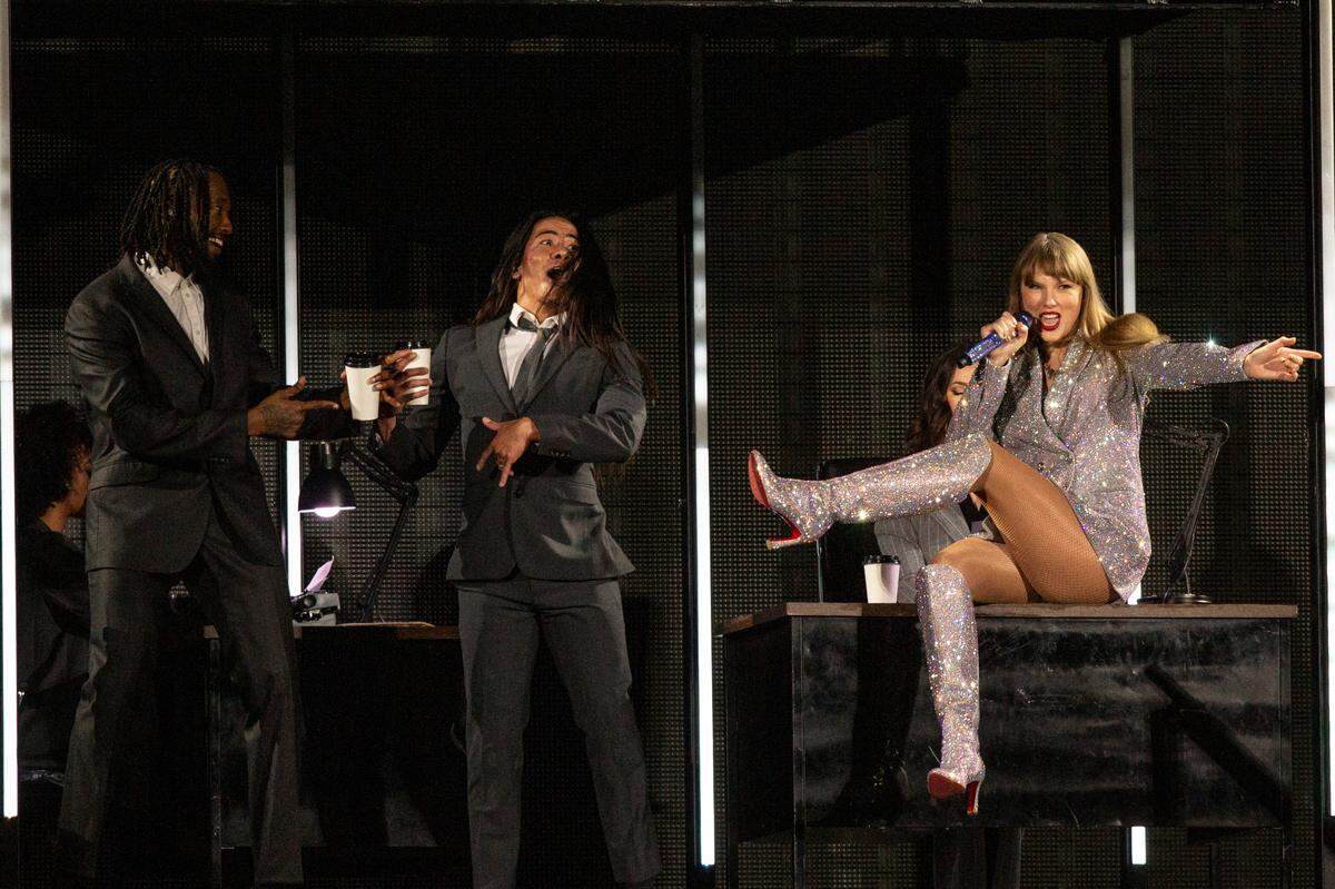Taylor Swift preforms “The Man” during a stop on The Eras Tour at the Cesars Superdome in New Orleans on Friday, Oct. 25, 2024.