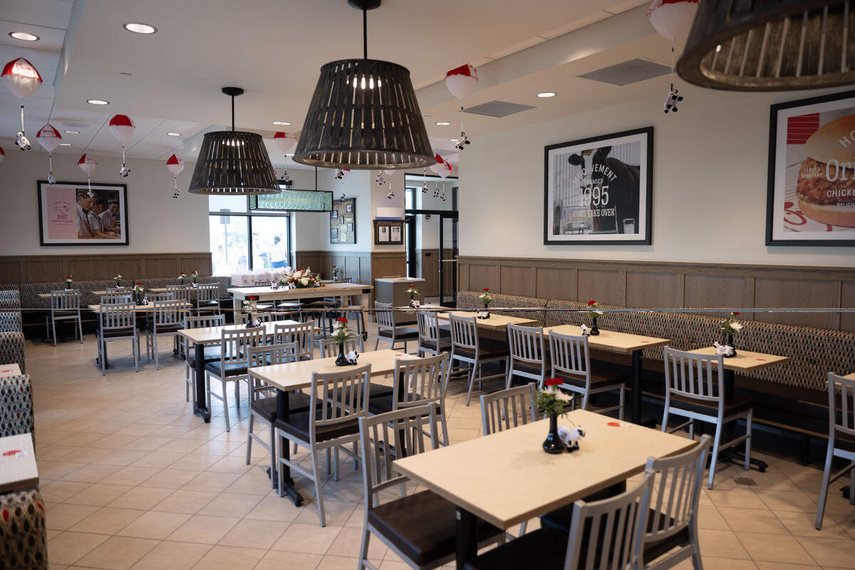 The main dining area inside a new Chick-fil-A in Ocean Springs.