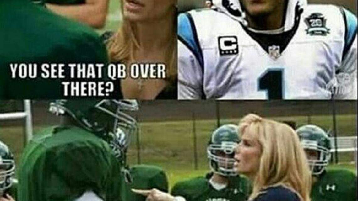 A 'Blind Side' meme for Carolina Panthers offensive tackle and Ole Miss All-American Michael Oher.