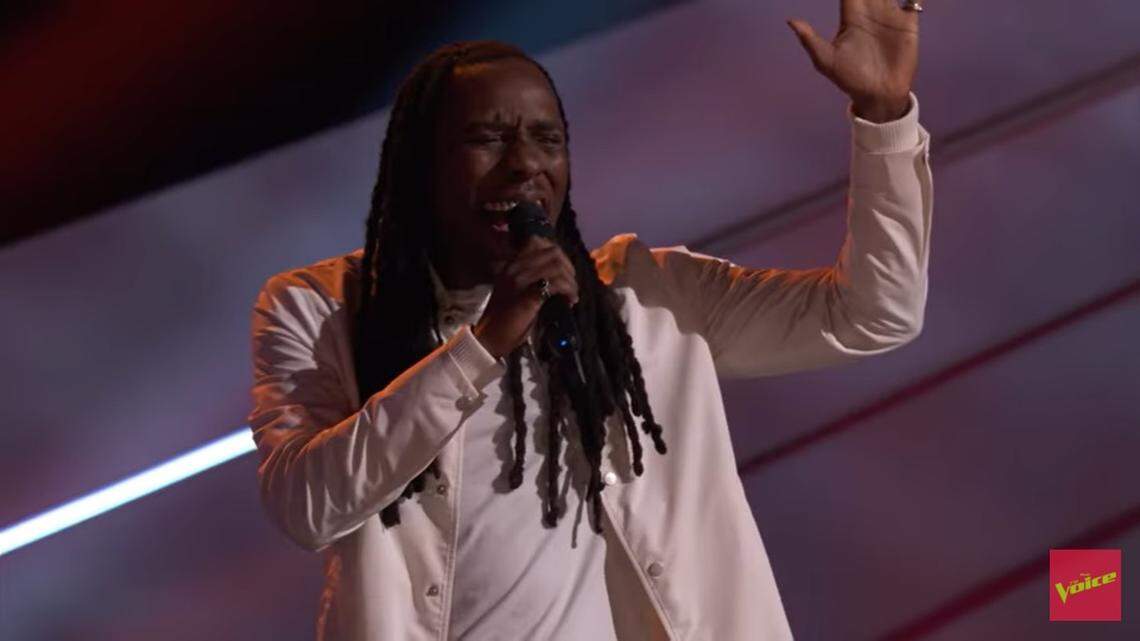 Singer Jamar Langley sang “Try Me” by James Brown on “The Voice” and earned a two-chair turn from judges Chance the Rapper and Blake Shelton.