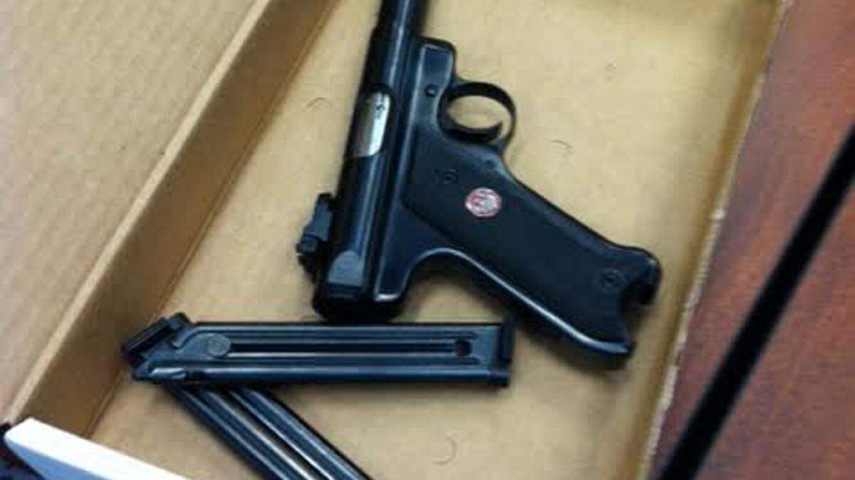 ROBIN FITZGERALD/SUN HERALDPolice said a Gulfport middle-schooler brought this gun to school on Thursday, April 7.