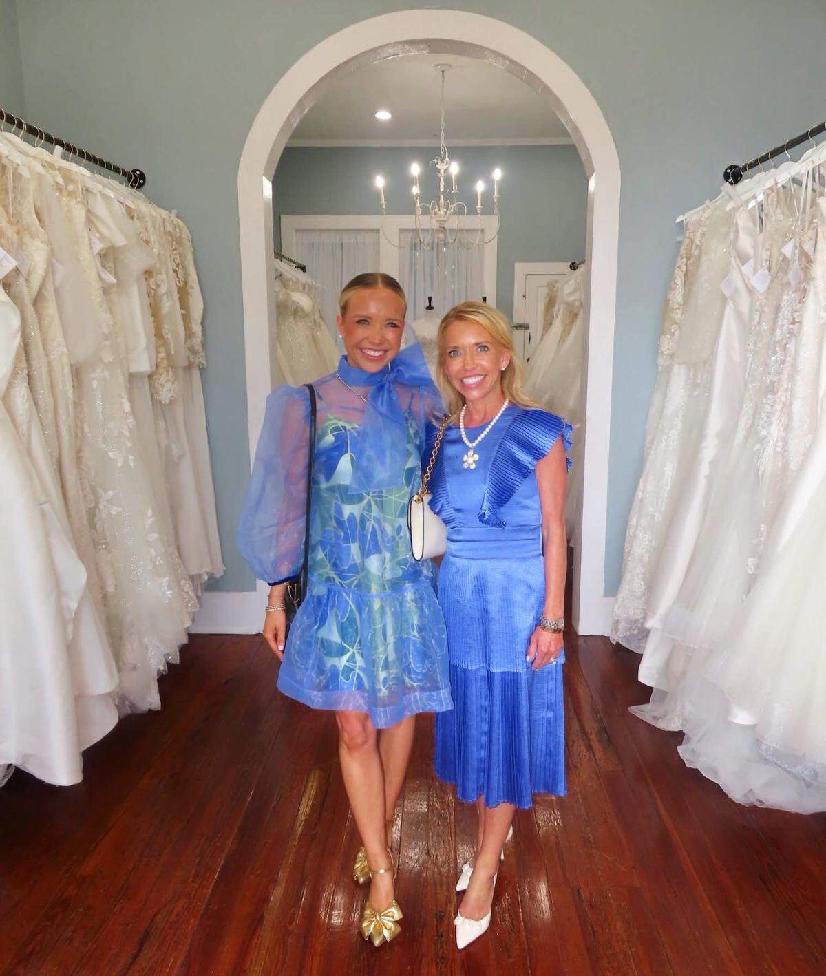 Gabrielle “Gabbie” Shaw and her mother, Wendy Figer, recently shopped for Gabbie’s wedding dress at Town & Country Bridal in New Orleans. Figer made sure their outfits coordinated for the trip. Figer had hoped to be here for her daughter’s wedding, planned in January, and her son Luke Shaw’s graduation from St Patrick High School this spring.