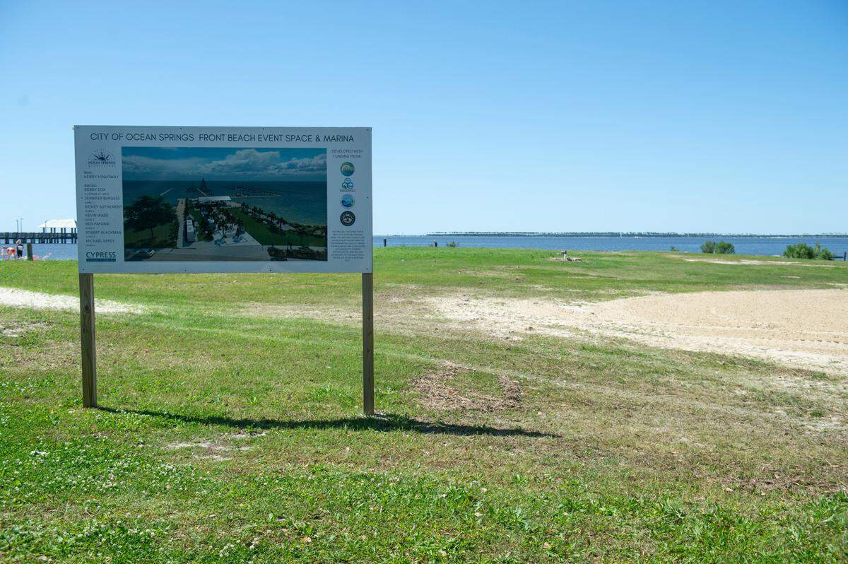 The city plans to develop an event space on 1.1 acres where a seafood factory once stood, but has scrapped plans for a marina in this Front Beach location because of opposition from residents.