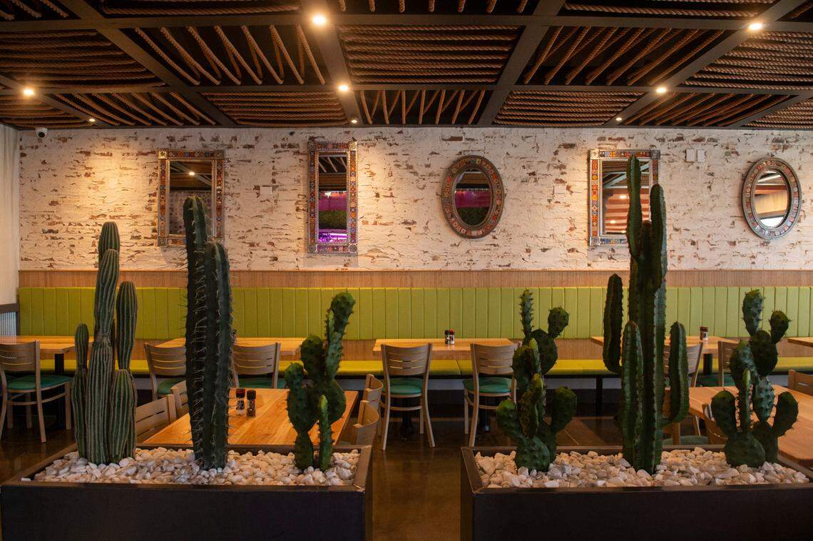 The dining area inside the newest location of Aztecas Restaurant and Cantina in Biloxi on Thursday, March 6, 2025.