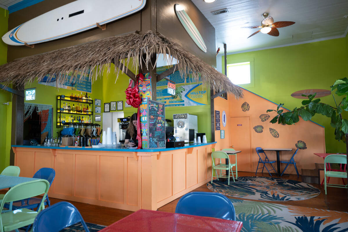 The counter to order food at Hilltop Daiquiris & Tacos in Wiggins on Tuesday, June 23, 2026.
