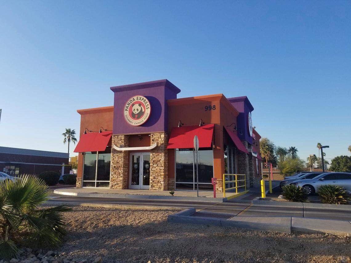 This March 4, 2020 photo shows a Panda Express restaurant in Phoenix. Getting a trademark for the new name can lead to ugly and sometimes public clashes over ownership and cultural appropriation. In recent years, businesses have butted heads over whether a restaurant or food truck can legally own the right to use words rooted in Asian American Pacific Islander cultures like “aloha” and “poke.” (AP Photo/Terry Tang)