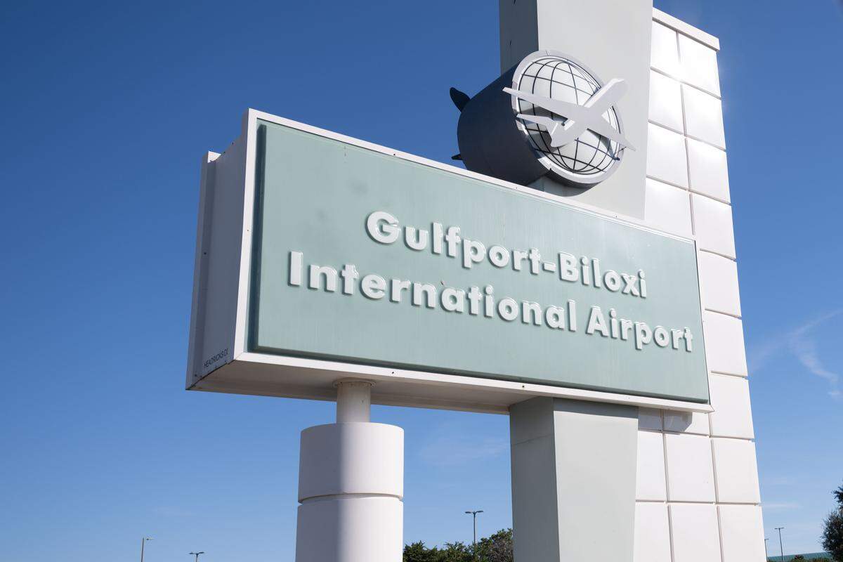 The outside of Gulfport-Biloxi International Airport on Wednesday, Nov. 12, 2025.