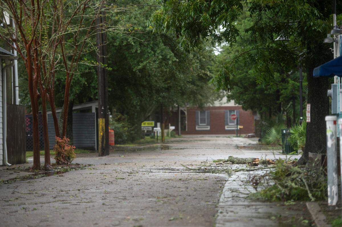 Debris from trees in Ocean Springs on Monday, Aug. 30, 2021. In many parts of the MS Coast branches and other tree debris were the only damage from Hurricane Ida.
