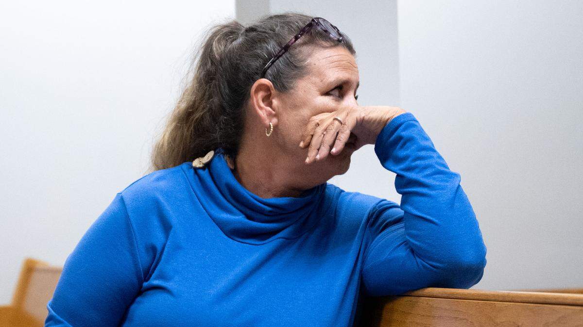 Kasi McDaniel during a sentencing for embezzling over $25,000 at the Jackson County Circuit Court on Wednesday, Oct. 15, 2025.