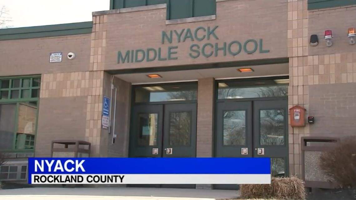 Students at Nyack Middle School in New York were fed chicken, waffles and watermelon on the first day of Black History Month, school administrators said.