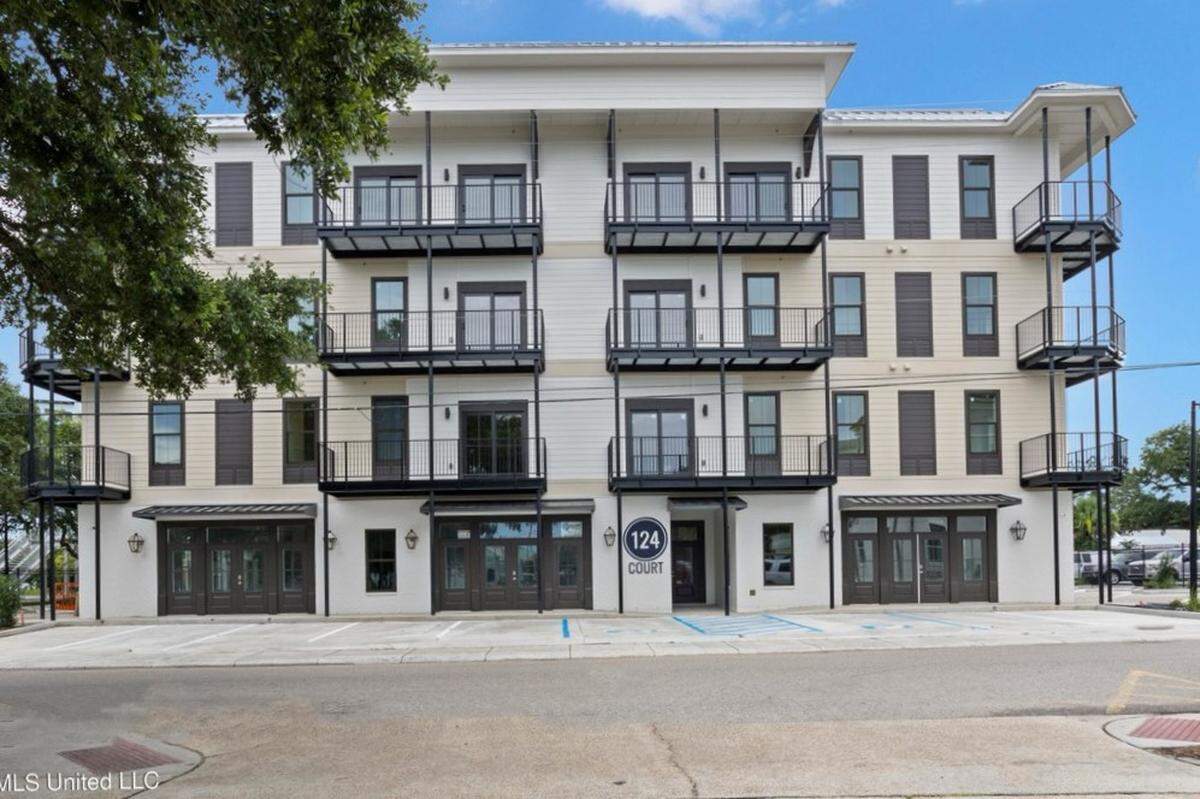 Residential and commercial units at the new 124 Court Condominiums are at one of the choicest locations in downtown Bay St. Louis.