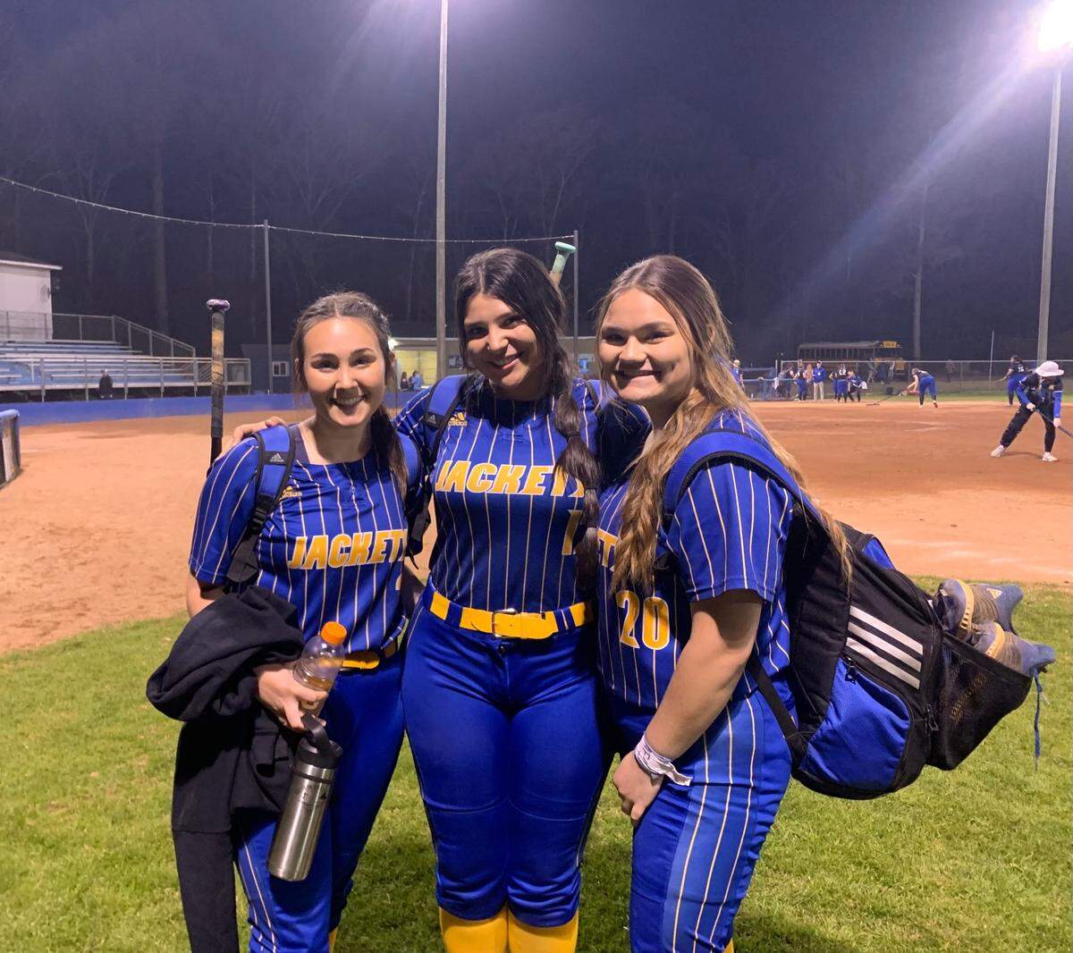 St. Martin softball players Jaden Ladner, Anna Sherman and Natalie Martin lead a deep group of seniors for the Yellow Jackets