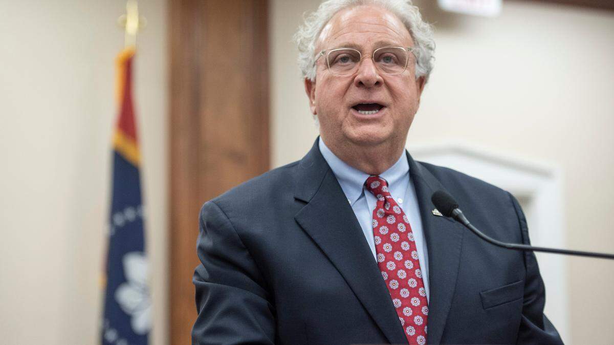 Pascagoula Mayor Jay Willis speaks during a press conference about the founding of a new coalition, S.O.S Pascagoula, at the Joe D. Cole Jr. Municipal Building in Pascagoula on Tuesday, May 24, 2022. S.O.S. Pascagoula aims to remove FEMA restrictions that they say are causing many Pascagoula homes to be devalued and fall into disrepair.