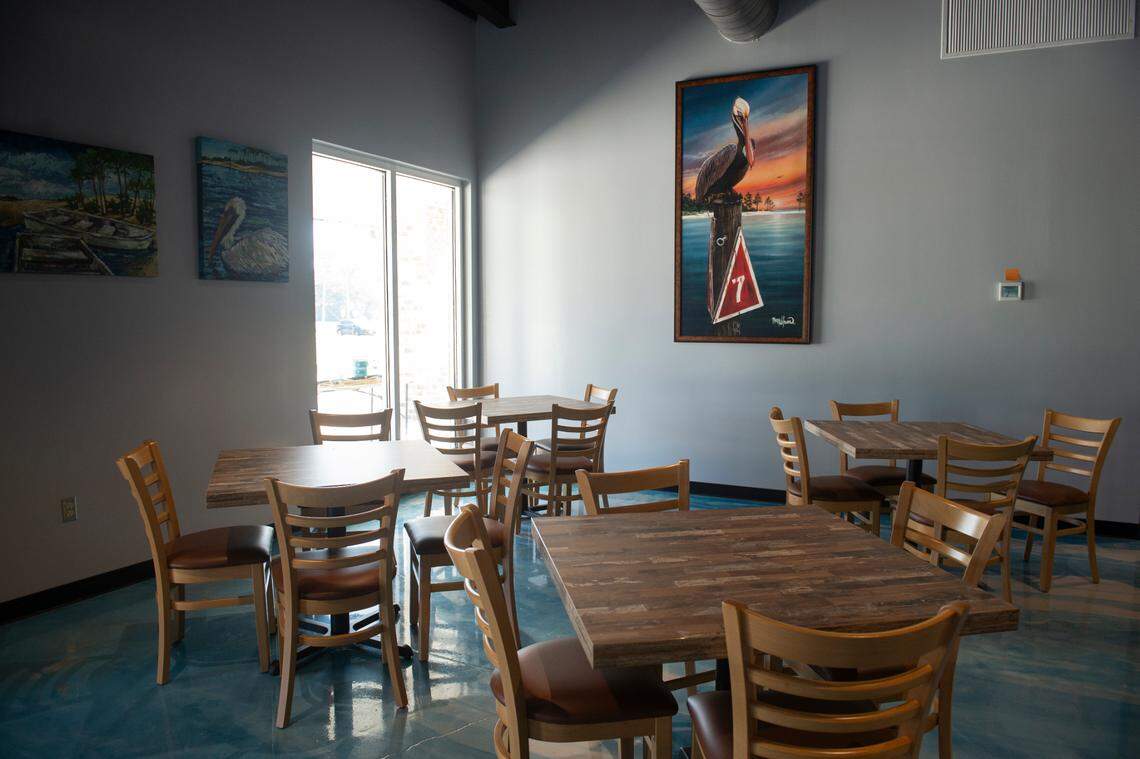 The dining area and bar at Flatheads and Bottom Feeders in Woolmarket are non-smoking.