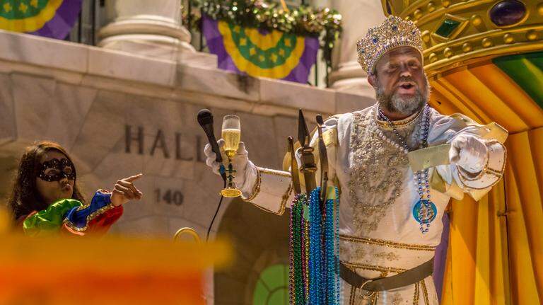 Krewe of Neptune parade brings bursts of color to downtown Biloxi