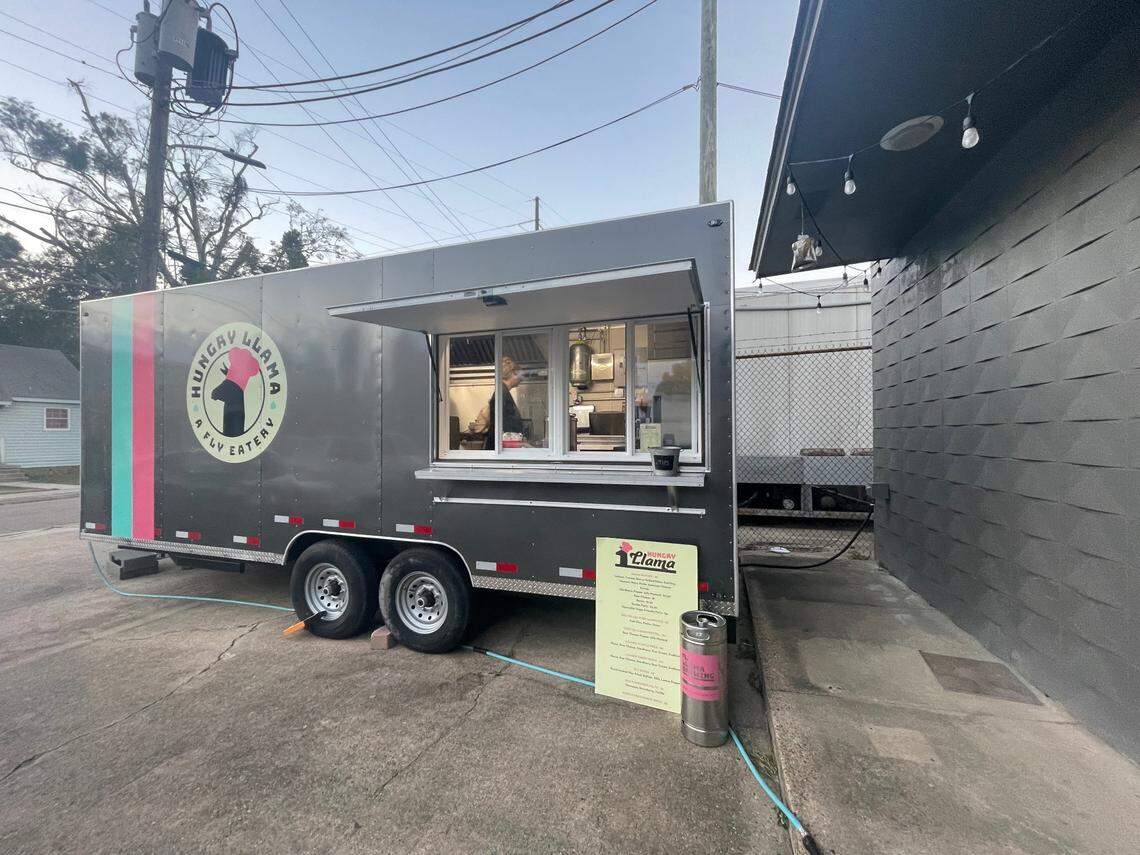 Hungry Llama food truck at Fly Llama Brewery in Biloxi serves elevated bar food.