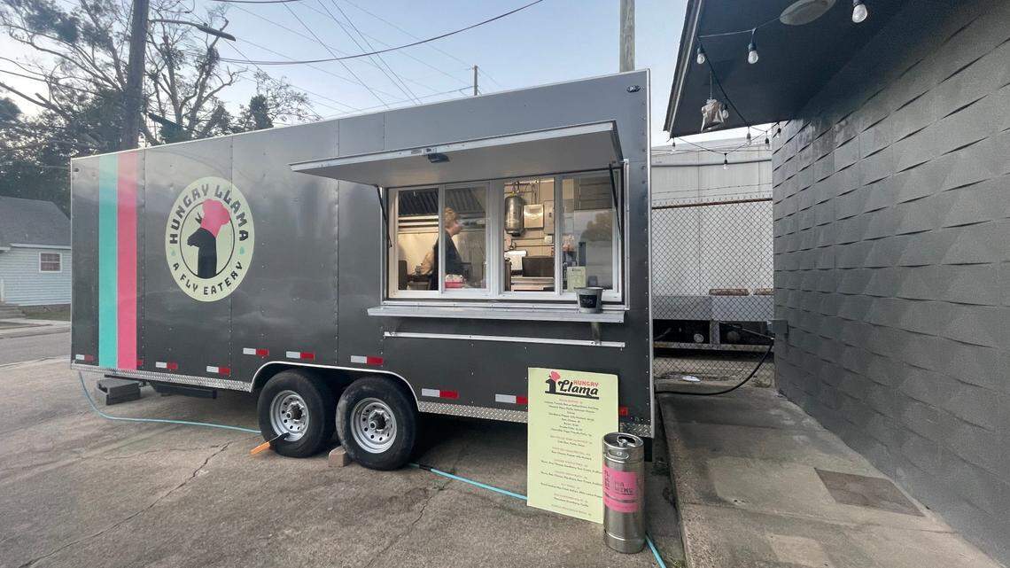 Hungry Llama food truck at Fly Llama Brewery in Biloxi serves elevated bar food.